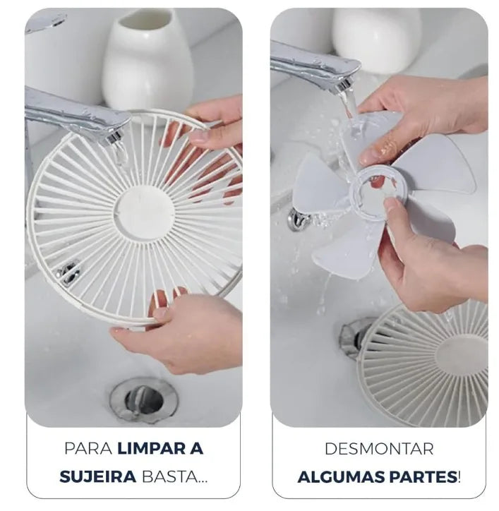 Ventilador recarregável sem fio dobrável