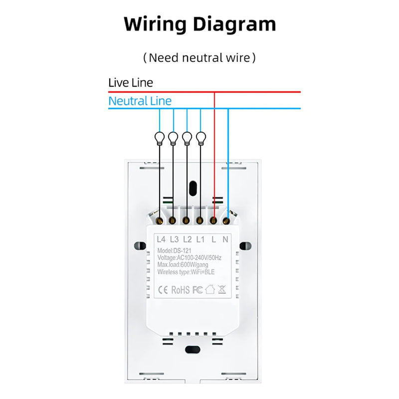 Interruptor de luz inteligente WiFi